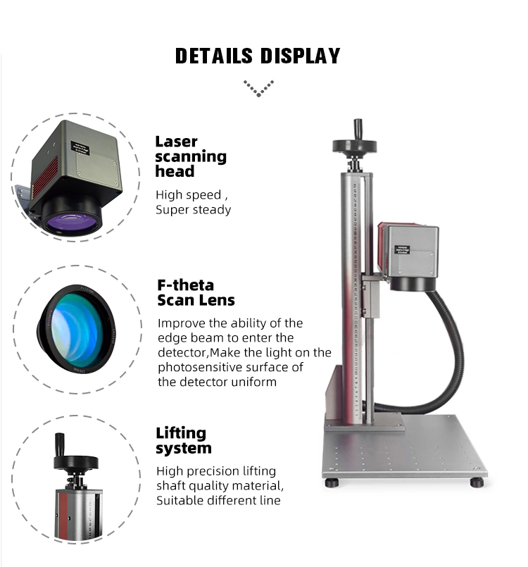 20W Metal Desktop Fiber Laser Marking Machine Raycus Source